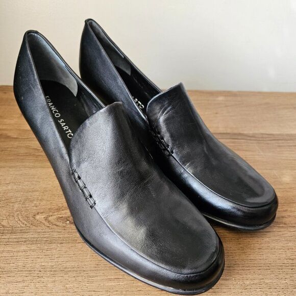 NEVER WORN FRANCO SARTO NOLAN BLACK GENUINE LEATHER PUMP SIZE 10 WOMENS - Picture 10 of 16